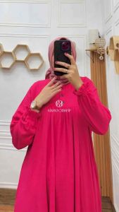 Dress Jemina Bahan Crinkle Airflow Premium LD 110 PB 138