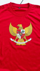 Kaos Dewasa dan Anak Edisi Kemerdekaan Burung Garuda Besar Bahan Tebal Atasan Baju Lengan pendek