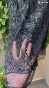 Vải Lưới (SLx0.5m khổ 1.3m) thêu hoa nhí đính hạt châu dính đá viền biên may đầm áo dài dạ hội