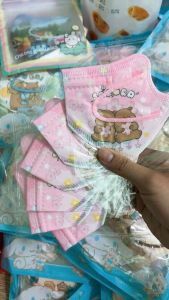 (Túi 10 Cái) Khẩu trang khủng long Khẩu Trang Khủng Long CHibi dành cho bé gái bé trai từ 0-3 tuổi (dưới <14kg)