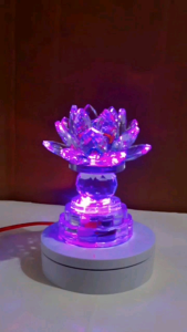 Cặp đèn pha lê bông sen