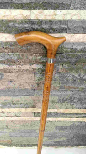 Tongkat jalan kayu kelor Jawa model cula profil premium C302