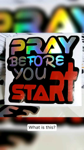 Pray before you start holographic stickers for motorcycle and carsnon faded stickes.hologram.