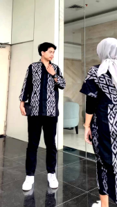 dress tenun couple pasangan - baju kondangan couple - baju couple pasangan kondangan