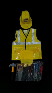 READY STOCK Kids Cosplay Builder Engineer Occupation Career Ambitions Front-liner Costume Hari Kerjaya