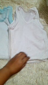 12pcs/6pcs/1pc Aircool Sando Butas-butas for baby boy cotton Sando plain white/colored 0-12months