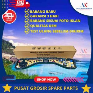 Modul PCB mesin cuci polytron PAW 7512 PAW 8512 PAW 9512 model putar ( KE-020006A )
