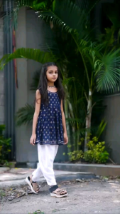 (PREORDER) Heavy Rayon  with  foil print for kids Top  and Patiyala