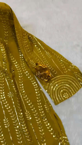 NEW LAUNCH EXCLUSIVE DESIGNER SEQUENCE EMBROIDERY WORK TOP AND PLAZZO Salwar (Pre-Order: 2/3 Weeks Delivery) HR270625