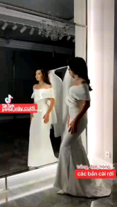 Cài đuôi váy rời kèm nơ