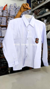 Baju Sekolah SD MI Bahan Twist Licin Lengan Panjang Jumbo Big Size Martin