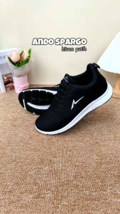 Sepatu Ando Spargo Hitam Putih Black White