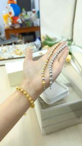 Lắc tay bi nhẹ nhiều màu 6 ly chạm 4d Kami trang sức Kami