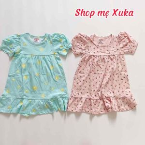 Váy thun cotton tay búp VNXK bé gái