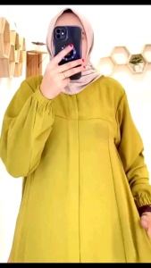 GAMIS MUSLIM BAHAN CRINCLE AIR FLOW PREMIUM