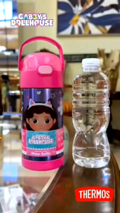 THERMOS FUNTAINER 12 Ounce Gabbys Dollhouse Stainless Steel Vacuum Insulated Kids Straw Water Bottle