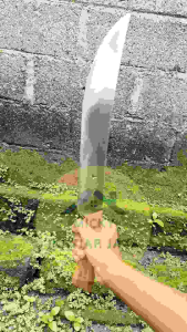 Golok Kualitas Super Full Baja Per Asli Gagang Kayu Tembus