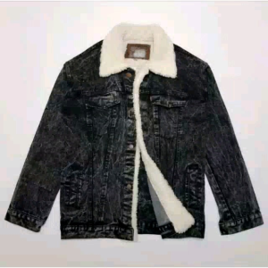 Jaket Jeans sherpa Denim Bulu Wall Hangat Tebal