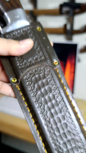 Pisau boning sembelih baja sup9 golok sembelih full tank sarung kulit