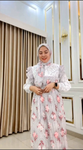 PROMO!! Gamis Set Hijab Mjiwang Baju Muslim Wanita Kekinian COD YRSTORE23