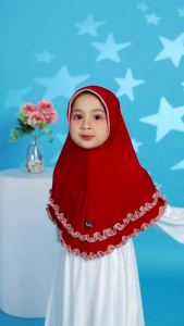 ARRAFI Hijab Instan AR 849 Kids Anak Perempuan Stella Premium Polos Rempel Pet Antem √ Armyna Hijab ||