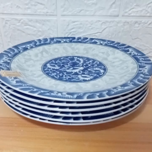 SET FOR 6 PIECES CERAMIC ORIENTAL BLUES DINNER PLATE / FLAT PLATE SIZE 10 INCHES
