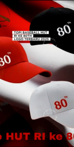 TOPI BASEBALL HUT RI KE 80TH LOGO TERBARU 2025