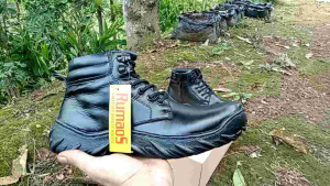 Terbaru: Sepatu Rumaos Semi Boots Pria Kulit PDH Tali Lapangan