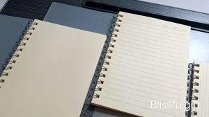 A5 Notebook Simple Thicken Coil Student 60 Sheets 120Pages Grid Line Black Drawing Journal Notepad