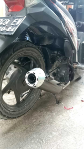 Knalpot CMS Lengkap Dengan EndMuffler Vario Beat Scoopy Mio Aerox Nmax Pcx Genio Suara bas adem