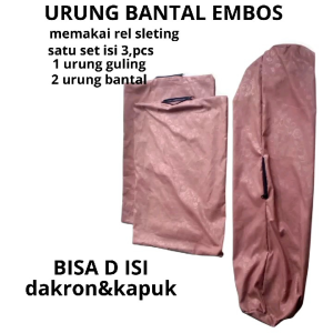 Urung Bantal Resleting Polos 1 Set 3 Pcs Murah