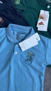 Baju Kaos Kerah Anak Laki-Laki Logo Bordir Singa -Kaos Kerah Anak Anak Terbaru - Kaos Polo Atasan Anak casual - Kaos Berkerah Anak