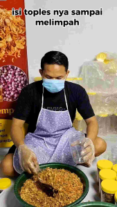 Bawang goreng tanpa campuran 400gr kemasan toples