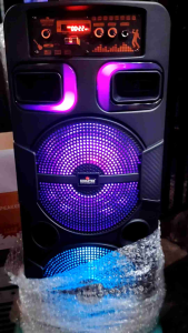 Kingster Bluetooth Speaker 7016 Big Double Karaoke Free Wired Microphone Remote