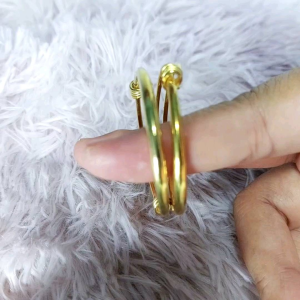 กำไลข้อเท้าเด็กแรกเกิด ทองเหลืองแท้ ลายดอกไม้ ไม่ลอก ไม่ดำ