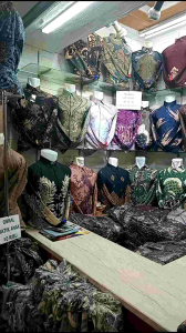 Kemeja Batik Pria Lengan panjang couple ayah dan anak bahan katun solo lapis furing