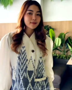 (READY STOK) VEST TENUN KARTINI TERBARU - BLAZER ROMPI TENUN WANITA - OUTER TERBARU KEKINIAN KONDANGAN / NATAL / PREWEDDING