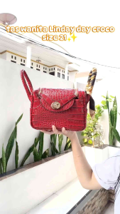 Desain Tas Modern: Tas Lin Day Croco21, Tas Wanita Praktis & Tas Selempang Winita