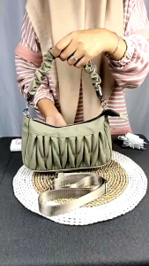 LUNA AURA Tas Selempang jinjing Wanita Brigita IW 93 Bordir Serut Terbaru Pesta Kekinian