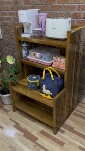 ชั้นวางของไม้สัก