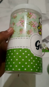 Toples Bumbu/Kue Motif Keroppi Ukuran 1000ml (Harga Buat 3pcs)