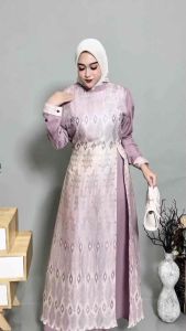 Gamis Motif Terbaru 2025 Bahan Silk Premium Gamis Wanita Lebaran 2025 Kondangan Simple Elegan Kekinian Viral Tiktok Dress Remaja Dewasa Busui