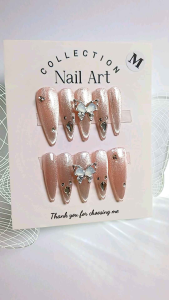 Móng tay thiết kế Nail box mắt mèo hồng mã số AB27
