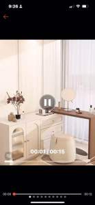 Dressing table cream style solid wood drawer cabinet integrated dressing table corner telescopic storage cabinet