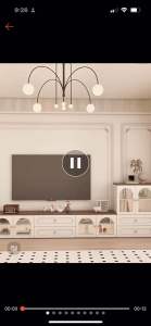 TV cabinet French style solid wood TV cabinet coffee table combination drawer storage cabinet TV side cabinet