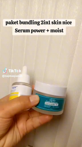 Paket 2 in 1 SONIK SKIN NICE serum power brightening expert 10 %  + ceramide moisturizer 7x Niacinamide Mencerahkan Wajah Leher