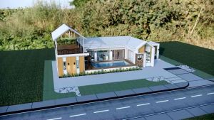 แบบบ้านนอร์ดิก 1 ชั้น ดาดฟ้า