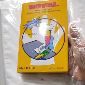 Sarung Tangan Plastik Royal Isi 100 Pcs