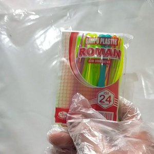 Garpu Kue/ Garpu Buah / Garpu Kecil Plastik ROMAN isi 24 batang
