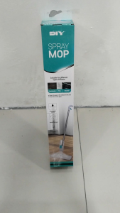 MR DIY Spray Mop - White and Blue - Removes Dirt and Stains - Leaves Sparkling Shine - Before and After Transformation - Suitable for Kitchen Floors